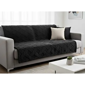 Přehoz na lůžko Přehoz na sedačku - pohovku CAROL tmavě šedá 170x210 cm Mybesthome