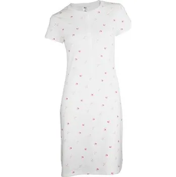 Dámské noční prádlo Pleas Dámská krátká noční košile s propínací légou bílá XL (183862-100-044)