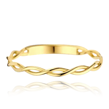 Prsten MINET Moderní zlatý propletený prsten Au 585/1000 vel. 54 - 0,80g Velikost prstenu: 54