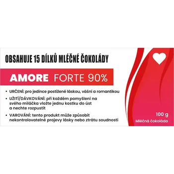 Čokoláda Dárková mléčná čokoláda 100 g - Amore forte