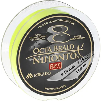Rybářská šňůra Mikado Pletená Šňůra Nihonto Octa Braid 150m Fluo 0,20mm