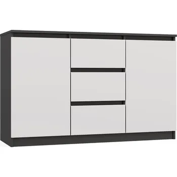 Komoda Komoda Malwa 2D3S 120 cm antracit/bílá