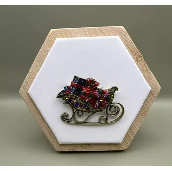 Brož Kovová brož "Vánoční sáně"