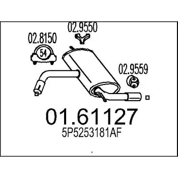 Auto-moto Zadní tlumič výfuku MTS 01.61127