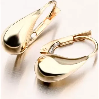 Náušnice Dámské náušnice žluté zlato 585 kapky 12R-764