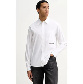 Pánská košile Bavlněná košile Karl Lagerfeld Jeans A3M16021 bílá 00X, vel. XXL
