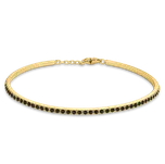 MINET Luxusní zlatý náramek s černým zirkonem Au 585/1000 4,70g