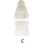 AJS Dívčí čepice a nákrčník 48322 barva: smetanová