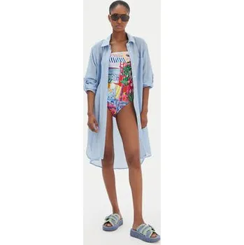 Pánská košile Seafolly Košile Crinkle 55536-CU Světle modrá Relaxed Fit M