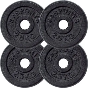 SCSports Sada litinových kotoučů, 4 x 2,5 kg