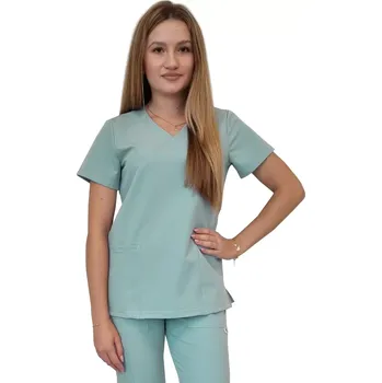 Zdravotnický oděv Dámská lékařská blůza v mátové barvě Casual Premium (M)