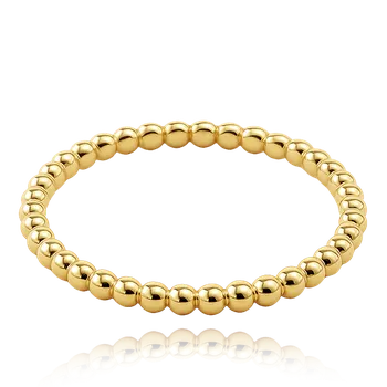 Prsten MINET Zlatý prsten s kuličkami Au 585/1000 vel. 62 - 0,95g Velikost prstenu: 62