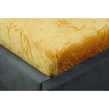 Prostěradlo Mikroplyšové prostěradlo MOA 90x200 cm medové