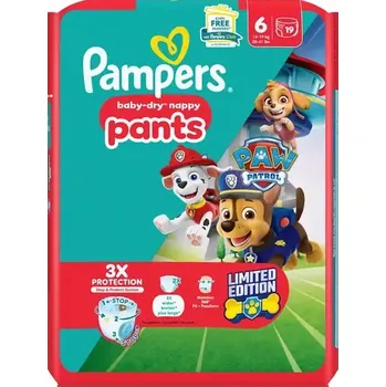 Plena Pampers Baby-Dry Pants Paw Patrol 14-19 kg (19 ks) (8700216614214)