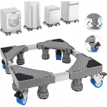 Praní a péče o prádlo PODSTAVEC POD PRAČKU LEDNIČKU ANTIVIBRAČNÍ NASTAVITELNÝ KOLEČKA + 8 NOŽIČEK