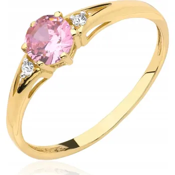 Prsten Prstýnek Ergold zlatý 585 se zirkonem VEL. 13