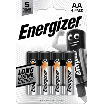 Článková baterie Alkalická baterie Energizer AA (R6) 4 ks