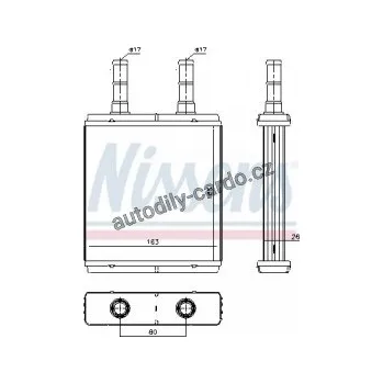 Chladič motoru Výměník tepla NISSENS 77613