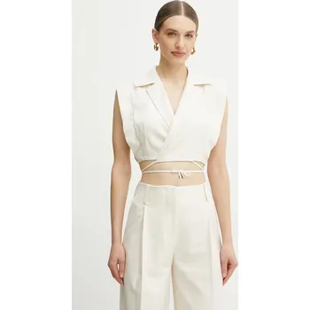 Dámská vesta Vesta Simona Corsellini P25CPTO005 béžová 01X, vel. 40