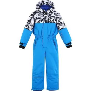 Chlapecká zimní kombinéza CHLAPECKÉ ZIMNÍ KOMBINÉZY HA016 MODRÁ S TUČŇÁKY Velikost: 110/116, Barva: Modrá/ tučňáci