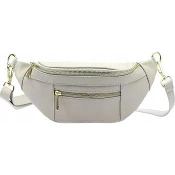 Kabelka VELKÁ MÓDNÍ LEDVINKA KABELKA CROSSBODY Z PRAVÉ KŮŽE LUKA