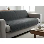 Přehoz na sedačku - pohovku EWITA tmavě šedá 170x210 cm, 200x220 cm Mybesthome Rozměr: 200x220 cm Režný vzhled