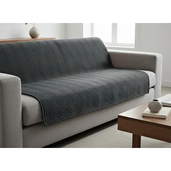 Přehoz na lůžko Přehoz na sedačku - pohovku EWITA tmavě šedá 170x210 cm, 200x220 cm Mybesthome Rozměr: 200x220 cm Režný vzhled