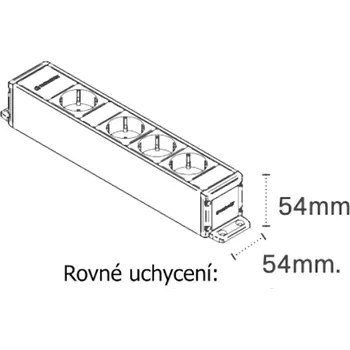 Elektrická zásuvka IBConnect Montážní příchyty pro Cubo - rovné Barva: antracit