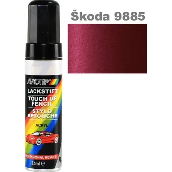 Autolak MOTIP opravná korekční tužka Škoda 9885 červená hot chilli met 12ml