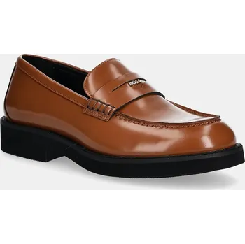 Dámské mokasíny Kožené mokasíny BOSS Eleri 50548761.226 hnědá 88X, EUR 38