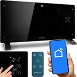 Skleněný konvekční ohřívač Eco Wifi termostat 2000W černý