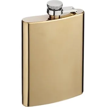 Placatka ČÍNA Likérka (pleskačka, placatice, placatka) 8oz. (240ml) nerez zlatá