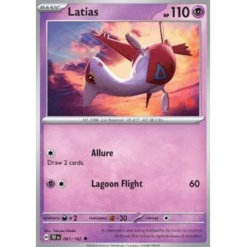 Sběratelská karetní hra Pokémon TEF 067/162 Latias - Temporal Forces Stav: Near Mint, Verze: REVERSE HOLO