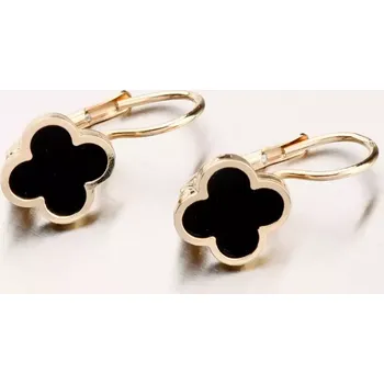 Náušnice Dámské náušnice žluté zlato 585 se čtyřlístky 12R-765