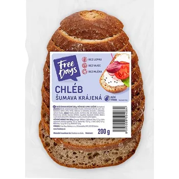 Pečivo FREE DAYS Bezlepkový chléb šumava krájená 200 g