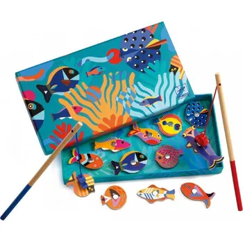 Dřevěná hračka DJECO - Rybaření korálové rybky