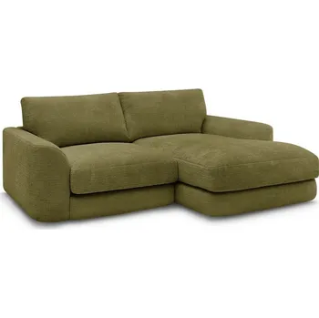 Pohovka Khaki žinylková rohová pohovka (pravý roh/s lenoškou) Leonore – Bobochic Paris ID_1825460