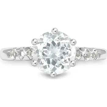 Prsten Velvet White Topaz - prsten ze stříbra s bílým topazem