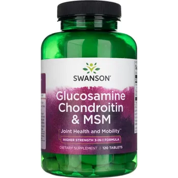 Kloubní výživa Swanson Glukozamina Chondroityna i MSM Higher Strength 120 tablet