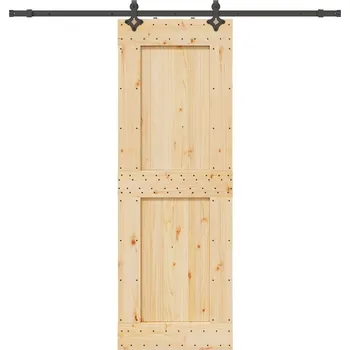 Interiérové dveře OMAXI Posuvné dveře s kováním 80 x 210 cm masivní borové dřevo 838506