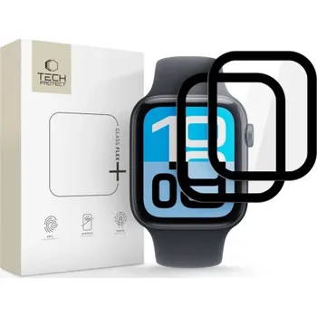Tech-Protect | Tech-Protect Glass Flex 2x ochranné sklo na Apple Watch 4 / 5 / 6 / SE 1 / 2 / 3 (44mm), černé