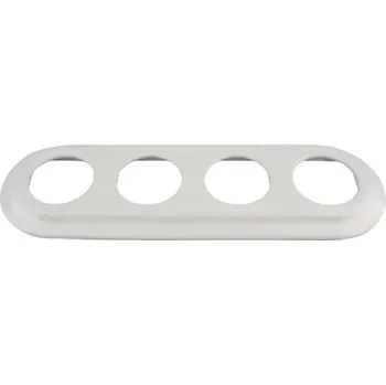 vypínač VINTAGE 4 rámeček bílá kulatá keramika K1-R464