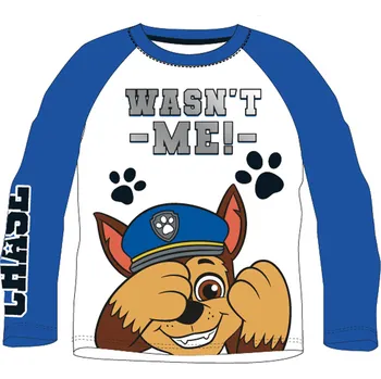 Paw Patrol - Tlapková patrola -Licence Chlapecké tričko - Paw Patrol 52021619W, bílá / modrá Barva: Bílá, Velikost: 104