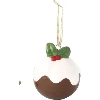 Vánoční ozdoba Vánoční porcelánová ozdoba vánoční motivy Christmas Decorations 1ks, Easy Life - Koule