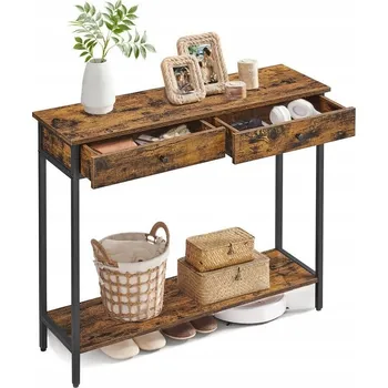 Konferenční stolek Konzole Marketia Home obdélníková 100 x 30 x 80 cm dub rustikální