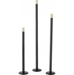 ČERNÝ SVÍCEN NA JÍDELNÍ SVÍČKU DEKORATIVNÍ SADA 3 KS MATS
