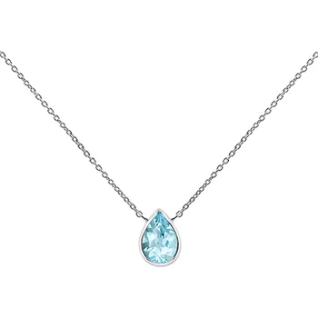 Náhrdelník Ether Blue Topaz - stříbrný náhrdelník s modrým topazem