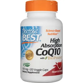 Doctor's Best Vysoce vstřebatelný CoQ10 s bioperinem 100 mg - 120 veg. kapslí