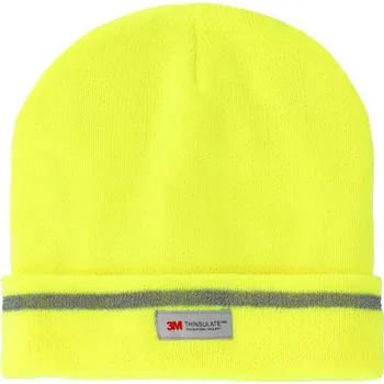 Jednorázová čepice Procera ZIMNÍ ČEPICE AKRYLOVÁ PLETENÁ ŽLUTÁ REFLEXNÍ 3M