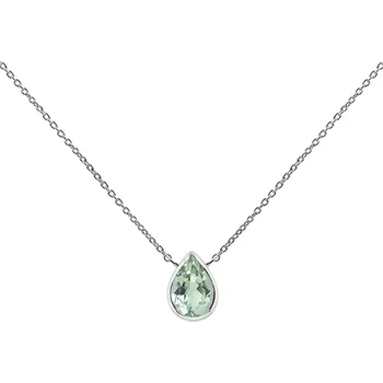 Náhrdelník Ether Green Amethyst - stříbrný náhrdelník se zeleným ametystem